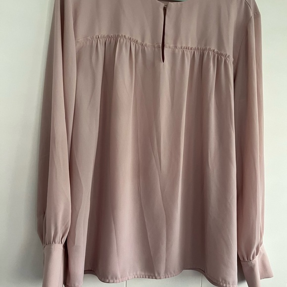 Ann Taylor Factory Blush Pink Blouse Top Size Large - Picture 3 of 11